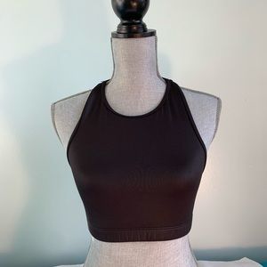 Koral black workout top with back details